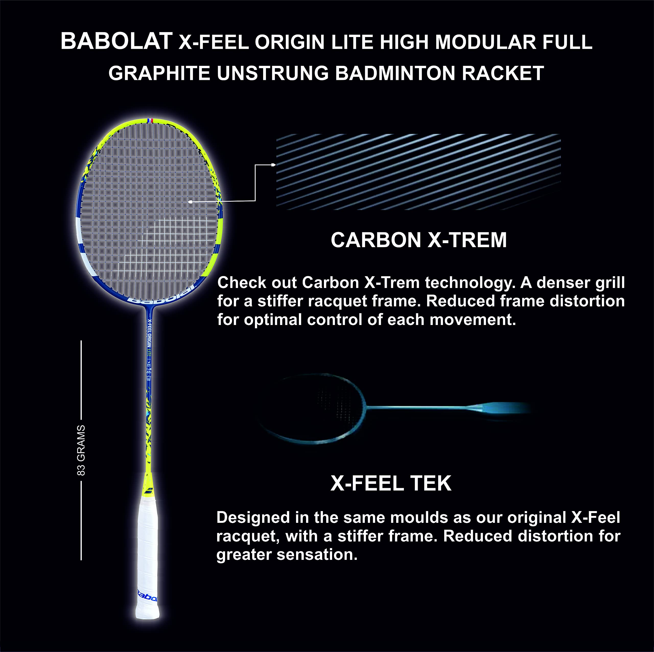 Buy BABOLAT X-Feel Origin LITE HIGH Modular Full Graphite